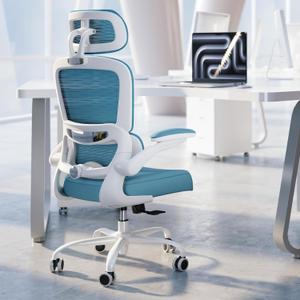 TRALT Office Chair Ergonomic Desk Chair, 330 LBS Home Mesh Office Desk Chairs with Wheels, Comfortable Gaming Chair, High Back Office Chair for Long Hours (Sky Blue) TRALT Office Chair Ergonomic Desk Chair, 330 LBS Home Mesh Office Desk Chairs with Wheels, Comfortable Gaming Chair, High Back Office Chair for Long Hours (Sky Blue)
