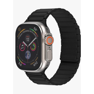 Magnetic Silicone Watch Band Compatible with Apple Watch 49mm 46mm 45mm 44mm 42mm 41mm 40mm 38mm, Sporty Strap for iWatch Series 11 10 9 8 7 6 5 4 3 2 1 Ultra SE