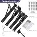 Anti Sag Gate Kit Heavy Duty No Sag Kit for Wooden Gate Fence with a Gate Latch