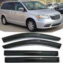 Side Car Window Visor Rain Guards Vent Deflector for 2008-2018 Chrysler Town and Country & Dodge Grand Caravan, Sun Shade Wind Deflectors 4pcs 94251