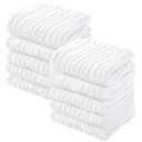 Yoofoss Muslin Baby Washcloths 100% Organic Cotton Face Towels 10 Pack Wash Cloths for Baby 12x12in Soft and Absorbent Baby Wipes (White)