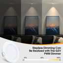 GZV RV Puck Light, RV Recessed Ceiling Light, DC 12V LED Light for Under Cabinet Camper Van Truck Motorhome Interior Lighting, 6 Pack (3000K with White Finish Warm White)