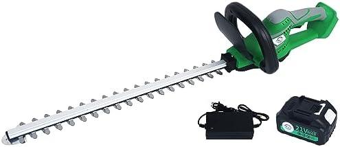 CaliGreen Tools 21V 22" Cordless Laser Cut Hedge Trimmer 3.0Ah Battery and Charger Included