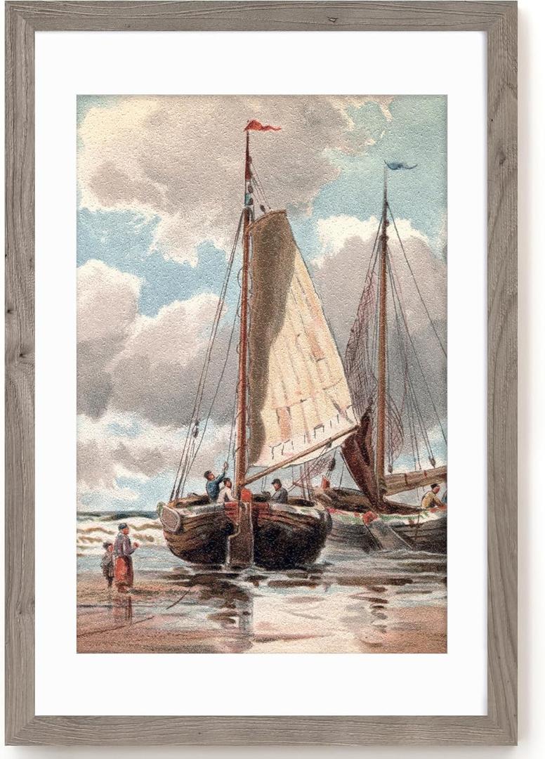 Fun Memories 24x36 Poster Frames, 24x 36 Solid Wood Picture Frame, Picture Frame 20x30 with Mat or 24 x 36 Without Mat, 24" x36" Large Poster Frame with Tempered Glass for Wall Mount, Grey