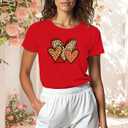 Valentines Shirts for Women Valentines Day Tshirts Valentine Day Lover Tee Tops (Red, M)