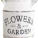 Galvanized Metal Rusty Milk Can Jug Pot for Home,Garden Decoration or Gift (Large)