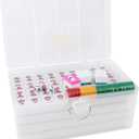 X - Large  Chinese Guangdong Tiles Mahjong Set 144 Tiles 1.5 x 1.2 x 0.9 Inches Easy-to-Read Game Set/Complete Set Gift/Birthday (Mah-Jongg, Mah Jongg, Majiang) (Sky Blue)