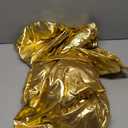 2-Pack 6ft Spandex Table Covers for Rectangle Standard Folding Tables - Wrinkle Resistant Stretch Tablecloths - Ultimate Fitted Table Protector for Parties, Trade Shows, Banquet (Golden)