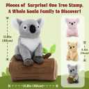 MaoGoLan 5pcs Koala Stuffed Animal, 11.8 Inch Large Mommy Stuffed Koala Plush with 3 Babies & Treehouse, Cute Realistic Stuffed Animals, Gift for Kids Boys Girls