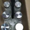 8 Pack Glass Juice Bottles with Lids, 18 Oz Reusable Glass Water Bottle with 1 Brush 1 Protective Sleeve, Portable Clear Glasses Containers Drinking Jars for Smoothie, Milk, Juice, Tea