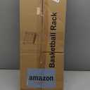 Basketball Rack, Rolling Basketball Shooting Training Stand,Sports Equipment Storage with Wheels, Four-Layer Organizer Holder with Two Basket for Basketballs Footballs Volleyball (Black)