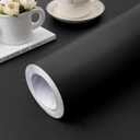 23.6 in x 236.2 in Black Wallpaper Black Peel and Stick Wallpaper
Soild Matte Textured Self Adhesive Removable Vinyl Film Paper for Cabinets Countertops Wall Decoration Coverings