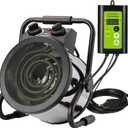 GNRZZT Greenhouse Heater with Digital Thermostat, Green House Heater for PlantsElectric Grow Tent Heaters, 1500W Fast Heating with Overheat Protection, Space Heater for Flower Room, Silvery