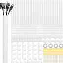 Cord Cover Raceway Kit, 628 in Cable Cover Channel, Paintable Cord Concealer System Cable Hider, Cord Wires, Hiding Wall Mount TV Powers Cords in Home Office, 40 X L15.7in X W0.95in X H0.55in