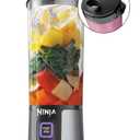 Ninja BC151BK Blast Portable Blender, Cordless, 18oz. Vessel, Personal Blender-for Shakes & Smoothies, BPA Free, Leakproof-Lid & Sip Spout, USB-C Rechargeable, Dishwasher Safe Parts, Black