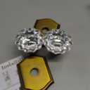 2 Pack Crystal Glass Dummy Door Knobs, Non-Turning Single Side Dummy Door Knob for Interior Doors in Antique Brass