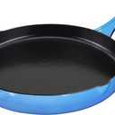 Bruntmor 12'' Blue Pre-seasoned Cast Iron Frying Pan, 12 Inch Oven Safe Skillet, Grill Pan Set, Nonstick Cookware And Bakeware For Casserole Dish
