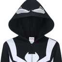 Marvel Venom Boys Zip Up Hooded Sweatshirt for Little Kids to Big Kids (6, Black)