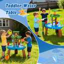 VROGTIK Water Table for Toddlers with Fishing Game Set 3-Tier Kids Sand Water Table Sensory Outdoor Toys for Kids Ages 4-8 Summer Beach Outside Toys Backyard for Kids Toddlers Age 3 4 5 6 7 8 9 10