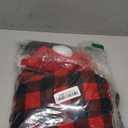 Twistover Christmas Couples Pajamas Matching Set Family Pajama Xmas Fleece Button Plaid Sleepwear with Sock and Christmas Hat Large