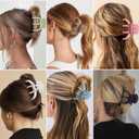 Hair Clips for Women 3.5 Inch Medium Hair Claw Clips for Girls Thin Thick Hair Matte Banana Jaw Clips Hair Accessories for Women (Light Colorful)