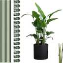 10pcs Green Plant Support Stakes with 15pcs Clips, Bendable Stakes for Tall Plants, Indoor & Outdoor Use (25PCS)