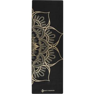 Shakti Warrior Cork Yoga Mat - Artist Designed, Premium Printed Eco-Friendly Non-Slip mat, Great for Regular & Hot Yoga, Pilates, Workouts 72 inch x 24 inch x 3mm Thick (Lotus)