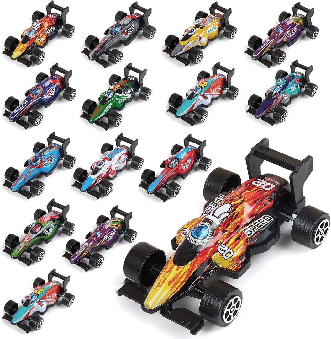 YCCHENG Pull Back Cars 15 Pack 1:43 Toy Model Set Small Race Cars for Toddlers Kids Ages 1 2 3 4 5 6 Year Old Boys and Girls Easter Basket Stuffers Preschool Birthday Party Favor