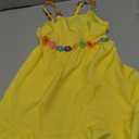 GORGLITTER Girl's Floral Mini Dresses Summer Beach Vacation Girl Birthday Ruffle Cute Sundress Cute Clothes Yellow, 7 Years