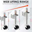 2000 lbs Trailer Jack with Dual Wheel, Heavy Duty Swivel Boat Jack, 12" Lift, Bolt-on Tongue Trailer Jack for RV Boat Trailers
