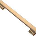 Alzassbg 15 Pack Champagne Bronze Cabinet Pulls, 6-1/4 Inch(160mm) Hole Centers Kitchen Cabinet Handles for Cabinets and Drawers AL3061TGP