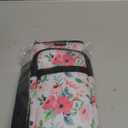 Nuovoware Magnetic Gym Bag Water Bottle Carrier Holder with Adjustable Shoulder Strap, 40oz Magnets Magnetic Gym Bag Bottle Pouch Sling, 2 Pocket Sling Neoprene Organizer Sleeve, Floral Pink