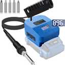 Cordless Soldering Station Compatible with Kobalt 24V Battery, Portable Electric Soldering Iron with USB & Type C Ports, Adjustable Temperature Soldering Iron Kit for DIY, Appliance Repair