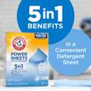 Arm & Hammer Power Sheets Laundry Detergent, Fresh Linen 50ct, up to 100 Small Loads
