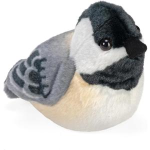 Wild Republic Audubon Birds Black-Capped Chickadee Plush with Authentic Bird Sound, Stuffed Animal, Bird Toys for Kids & Birders