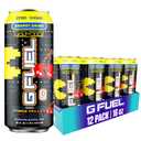 G Fuel Energy Drink, Cherry Lollipop, Sugar Free Beverage with 140mg Caffeine, Daily Energy Boost with Focus Amino, Vitamin + Antioxidants, 16 oz Cans (Pac-Man Power Pellet, 12-Pack)