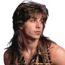 Mullet Wigs for Men,Joe Dirt,Emo Wig 80s 90s Costumes Fancy Party Accessory Cosplay Wig Halloween Man x (Brown)