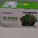 Ahopegarden Indoor Garden Hydroponics Growing System: 10 Pods Plant Germination Kit Herb Vegetable Growth Lamp Countertop with LED Grow Light - Hydrophonic Planter Grower Harvest Lettuce (Black)