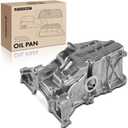 A-Premium Engine Oil Pan Sump with Drain Plug Compatible with Honda Fit 2009 2010 2011 2012 2013, 1.5L Automatic Transmission