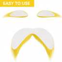 ZLIXING Yellow Fake Mustache and Eyebrows for Costume Accessories Kids Adult Men Women Party Favor