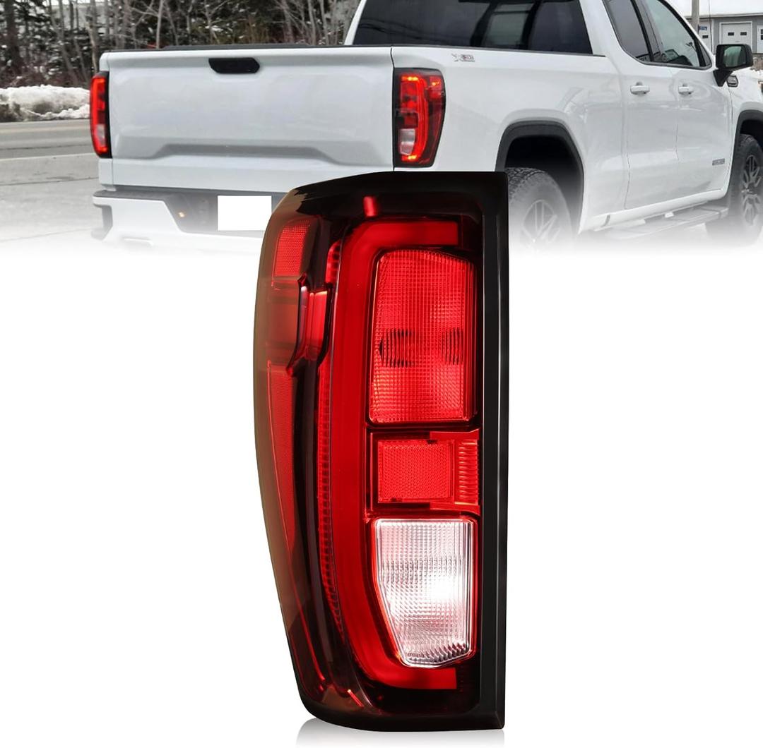 Boine Tail Light Compatible With 2019 2020 2021 2022 2023 2024 GMC Sierra 1500 2500HD 3500HD Left Driver Side Rear Brake Light (Halogen Type - Left Driver Side)