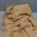 Women’s Solid Color Winter Scarf Warm Chunky Shawl Outdoor Luxury Tassel Wrap Windproof Scarf