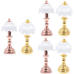 6 Pcs Dollhouse Table Lamp Miniatures Mini Table Lamp Dollhouse Lights Doll House Floor Lamps Dollhouse Lamp