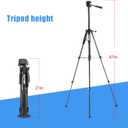 61 Camera Tripod,Cell Phone Tripod Stand with Travel Bag and Phone Holder, Professional Travel DSLR Tripods Compatible with Cameras, Cell Phones, Projectors, Webcams, Spotting Scopes