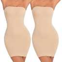 Strapless Shapewear for Women Full Slip shapewear dress Tummy Control slip for women under dress (Small, Beige)