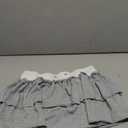 Small Verdusa Women's Y2K Ruffle Mini Skirt Drawstring Waist A Line Flared Cake Skirts M