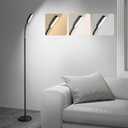 Cordless Floor Lamp, Rechargeable Battery Portable Floor Lamp for Living Room, Battery Operated Lamp, Touch Control for Reading Camping, 3 Color Temperatures Emergency Lighting(Black)