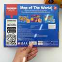 QUOKKA Puzzles for Kids Ages 4-6 - 150 Pcs Floor Puzzles World Map for Kids Ages 4-8 Preschool Activities - Includes 50 Cards with 400+ World Facts - Continent-Shaped Jigsaw Puzzle Gift for Girls Boys