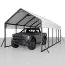 GarveeLife 13 ft x26 ft x11 ft Oversized Metal Carport, Steel Heavy Duty Car Ports for All-Weather, Tall Carport for Full-Size Pickup Trucks, Boats, and Tractors, N.W. 780 LBS