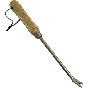 Garden Guru Eco Dandelion Weeder Tool with Ergonomic Wood Handle - 100% Recycled Stainless Steel - Rust Resistant - FSC Certified Wood - Weed Puller for Planting, Weeding, Flower & Vegetable Care